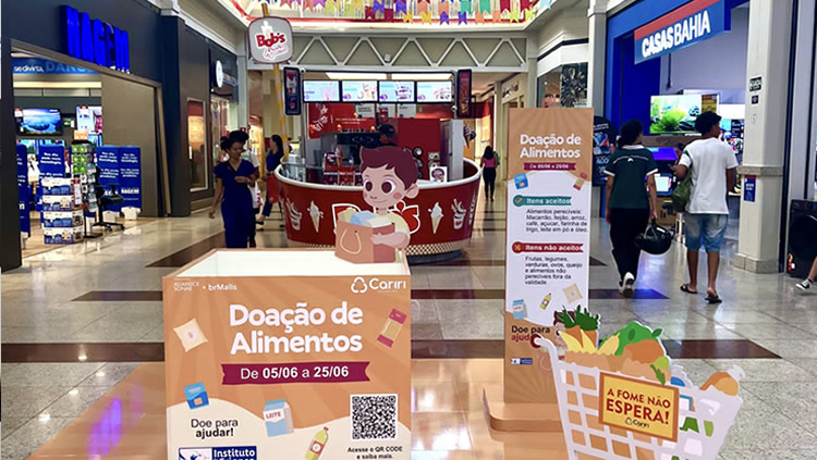 Cariri Shopping promove campanha de arrecadação de alimentos para Instituição Maria Mãe da Vida