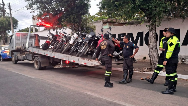 Mais motos apreendidas no Juazeiro em nova operação Cano Kadron do Demutran e GPTran