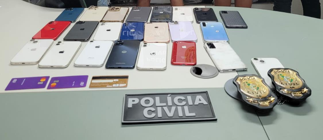 Três homens e uma mulher presos com 33 celulares furtados na ExpoCrato