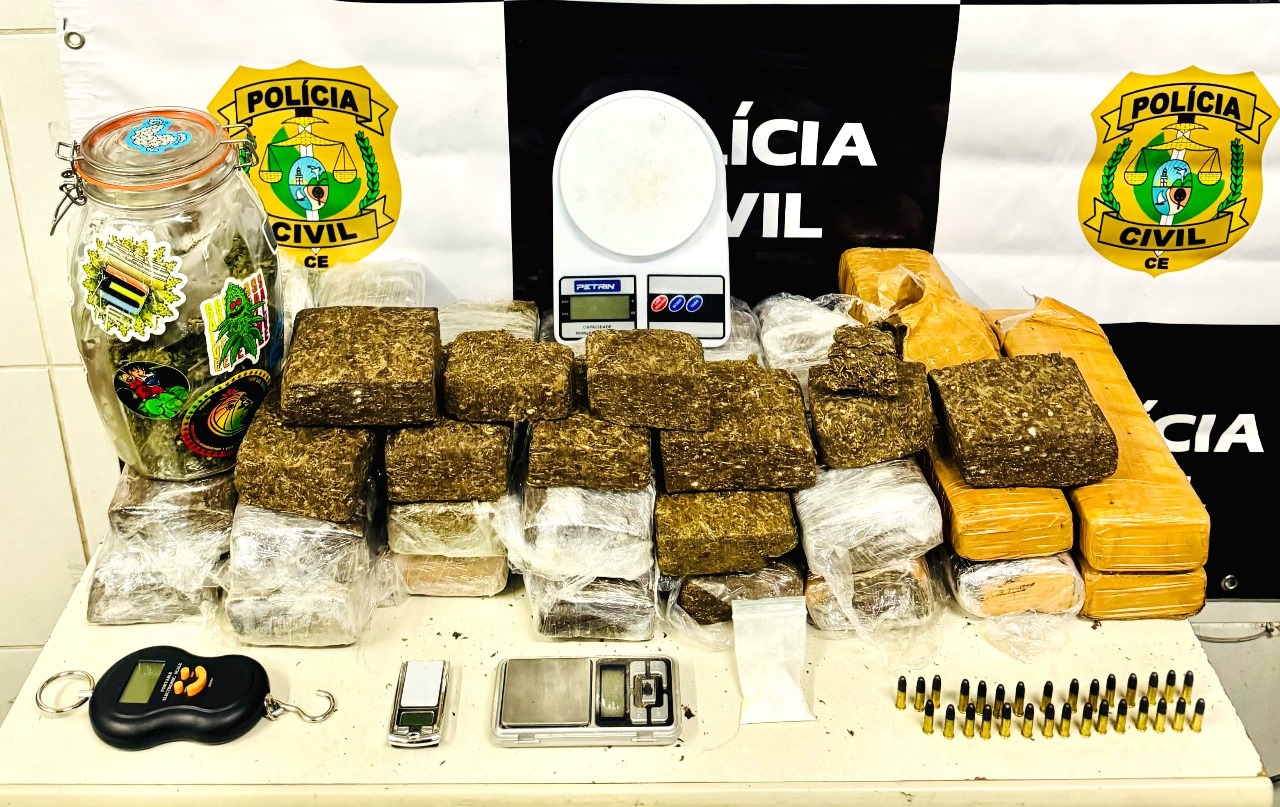 Polícia Civil prende quarteto no Juazeiro, incluindo uma mulher, e apreende 16 Kg de maconha