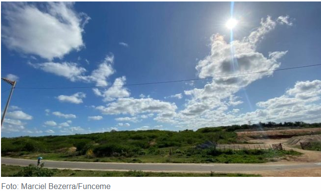 Cariri inicia semana com calor intenso, com máximas de até 34°C