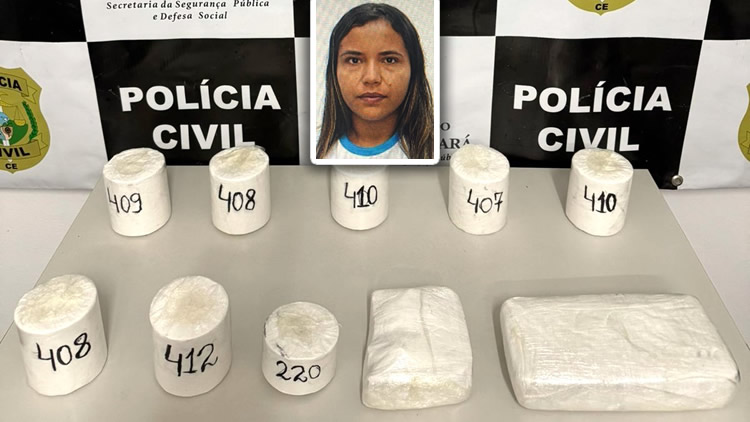 Cabeleireira foi presa num ônibus trazendo 5 Kg de cocaína para o Cariri