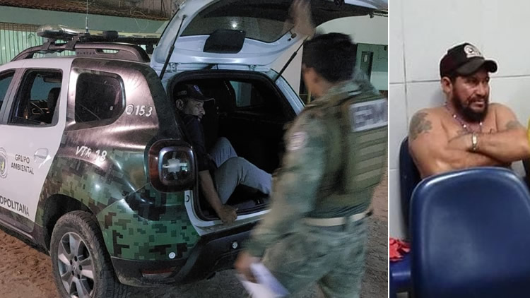 GCM prende filho que ameaçou a mãe de 78 anos com facão e mecânico ao por som alto para "animar" o cemitério