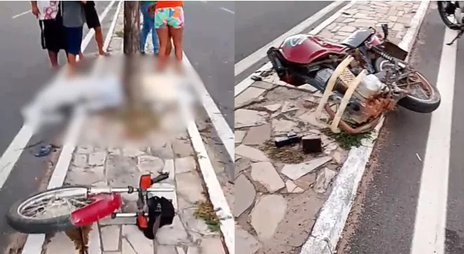 Jovem morre em Várzea Alegre ao bater moto numa árvore e outro no Crato ao cair do veículo