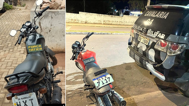 PM recupera em Juazeiro e Crato duas motos roubadas e levou condutores a delegacia
