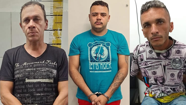 Trio preso em Juazeiro após invadir casa, roubar moto e agredir o dono