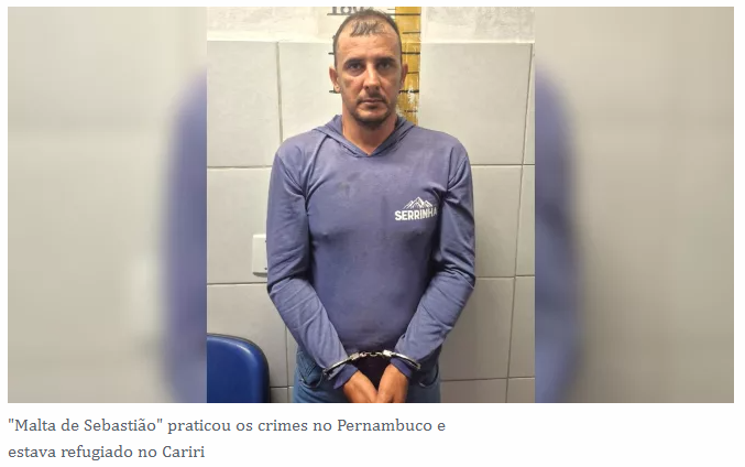 Preso em Brejo Santo acusado de matar três pessoas, arrastar corpos com moto e atear fogo