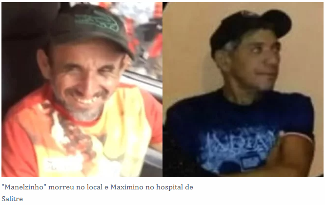 Dois morrem num acidente em Salitre e mais três em Crato, Aurora e Penaforte