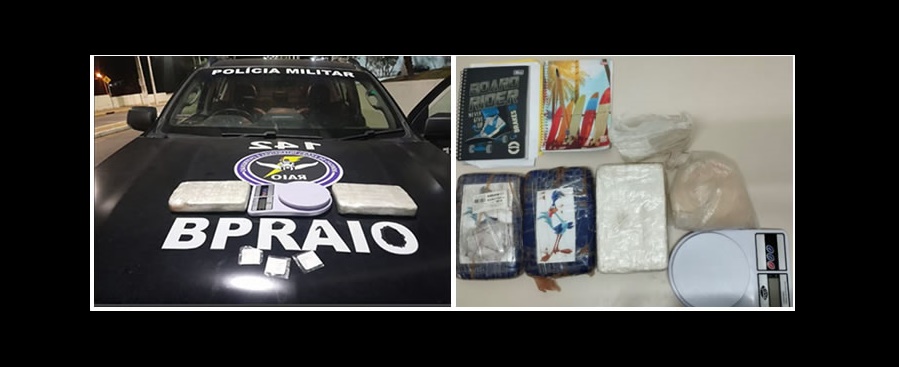 Traficante de Araripe preso em Assaré com 2 Kg de cocaína que trazia de Salgueiro onde a PM apreendeu mais 4 quilos