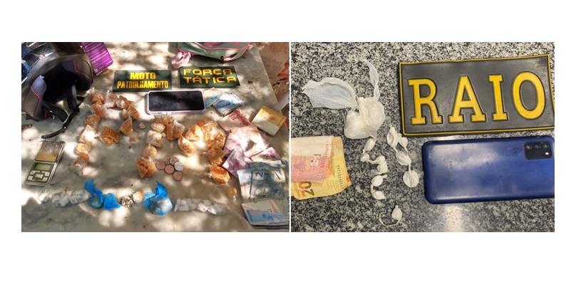 Homem foge da PM no Juazeiro abandonando drogas, mas em Campos Sales uma garota foi presa com cocaína