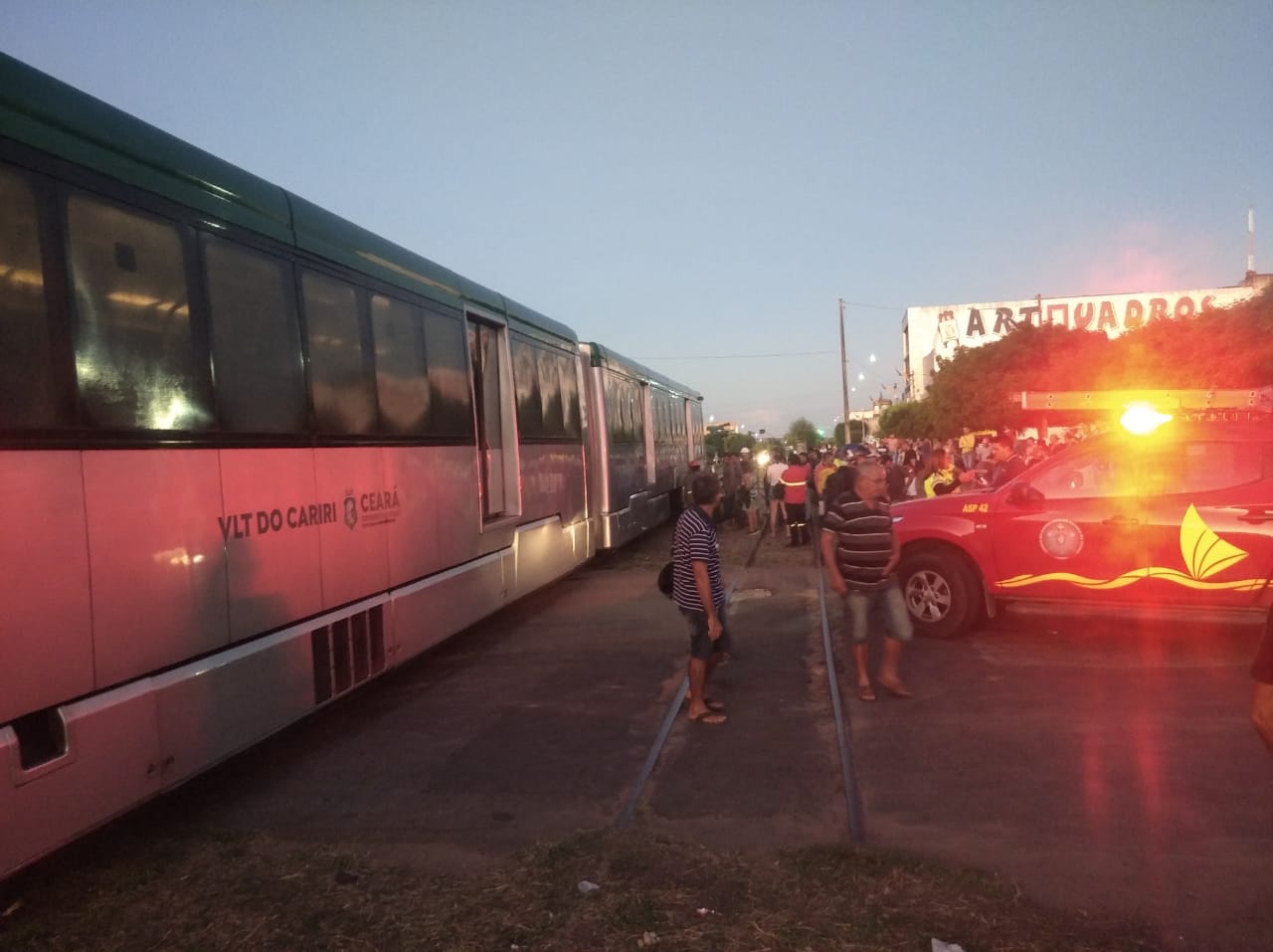 Idoso morre em Juazeiro atropelado pelo Metrô do Cariri na tarde desta sexta-feira