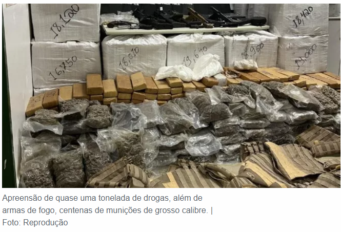 Polícia desativa bunker de facção e apreende quase 1 tonelada de drogas em Aquiraz