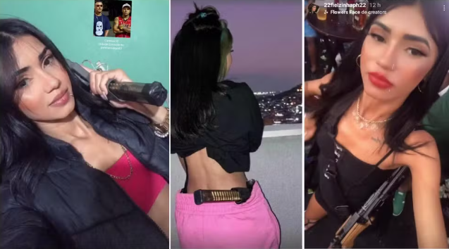 Armas e roupas de guerra, bolo com fuzis: apontada como 'RH do CV' se orgulhava de ser 'bandida'; VÍDEOS