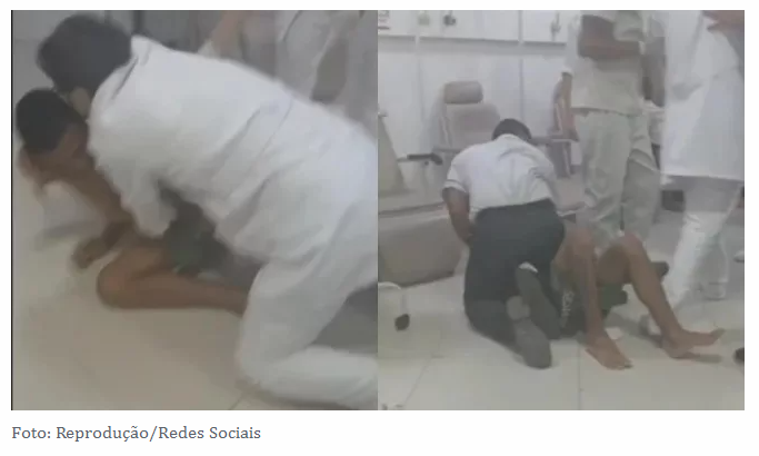 Paciente é imobilizado após agredir técnico de enfermagem em hospital do Crato