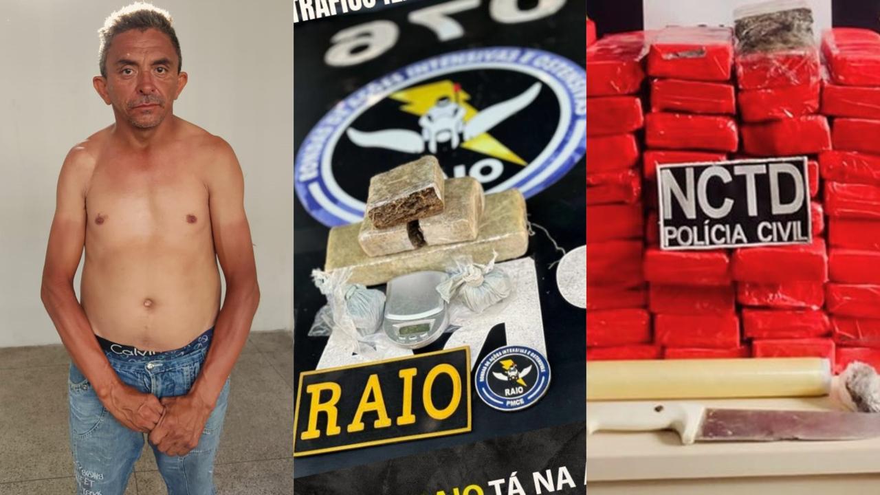 Homem preso com quase 1 Kg de drogas em Aurora já tinha sido preso com 65 quilos no Juazeiro