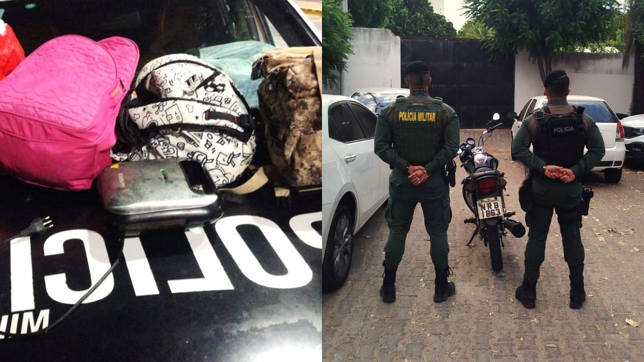 PM no Juazeiro prende trio após furto numa casa e, em Barbalha, recupera moto roubada