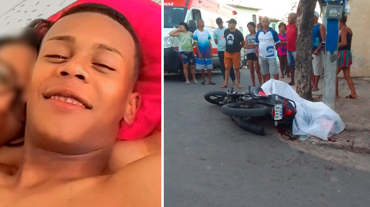 Jovem morto a tiros sobre sua moto em Crato e a companheira saiu ferida