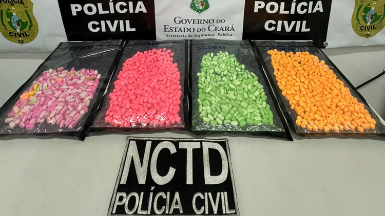 Polícia Civil prende garota em Juazeiro com mais de 1,5 mil comprimidos Ecstasy um recorde no Cariri