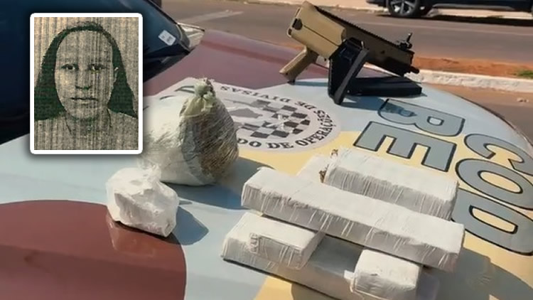 BEPI prende no Crato garota de 20 anos com metralhadora e trazendo drogas para o Cariri