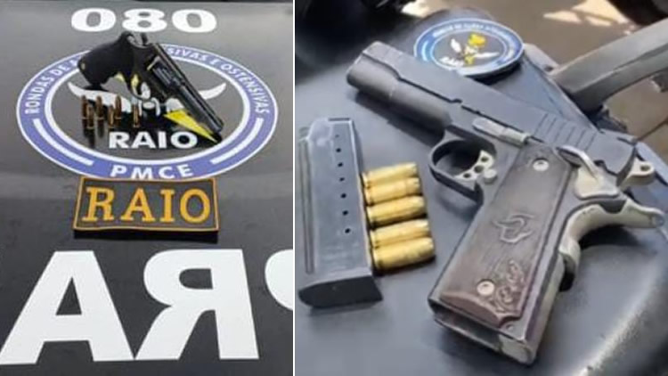 Jovem preso com revólver no Juazeiro e outro com uma pistola em Barbalha